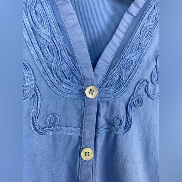Soft Surroundings Henley Rissani Button Down Shirt - Picture 9 of 10